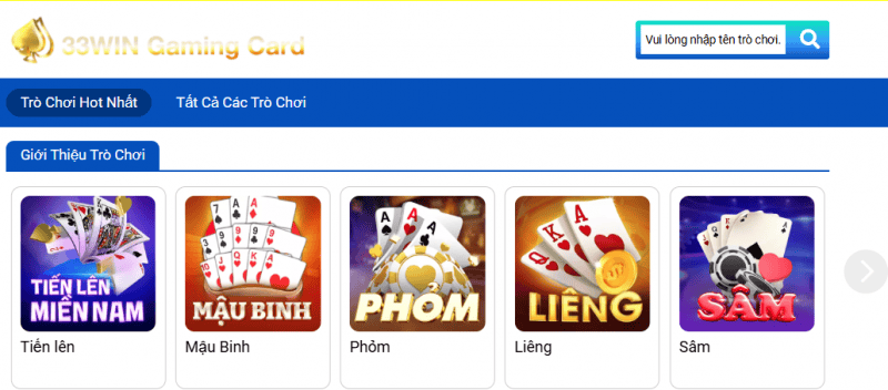 33Win Game Bài 3D – Cổng Game Đổi Thưởng Hot 2026 2 Giới thiệu về sảnh 33Win Game bài 3D