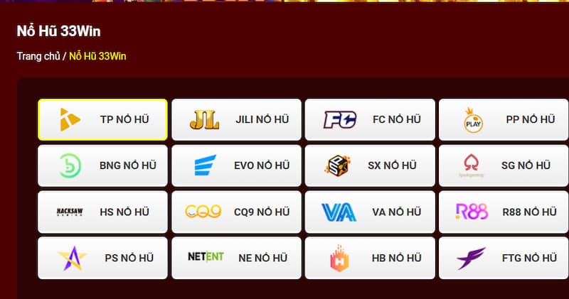 33Win Nổ Hũ – Kho Slot Đổi Thưởng Săn Jackpot 2026 2 Giới thiệu về sảnh chơi game Nổ hũ