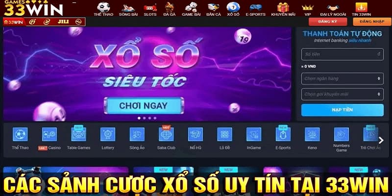 33Win Xổ Số – Cập Nhật Kết Quả Nhanh Và Chính Xác 2026 6 Tham gia các sảnh xổ số bất kỳ lúc nào